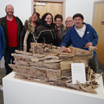 Ark Recovery with the artist (2nd from left) and some of the group who helped to create her